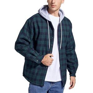 NWOT Derbars Fleece Lined Cotton Plaid Jacket M